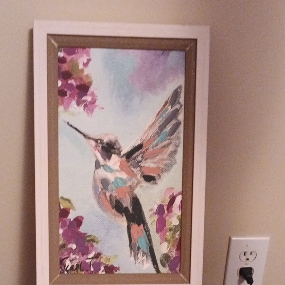 Multicolor Hummingbird Picture Frame